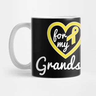 Sarcoma Cancer Shirt for Grandson Ribbon Awareness Products Mug